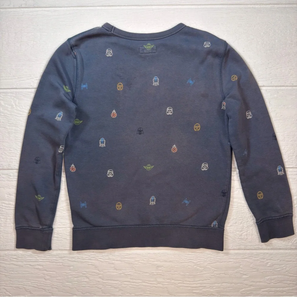 GAP x Star Wars Kids Boys Sweatshirt Blue Youth Crewneck Large (10/11)
